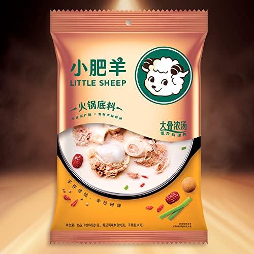 Orchard Hill [Pack of 5] [Free Measuring Spoon] Little Sheep Hotpot Soup Base 5 Flavor Variety Pack (Plain, Hot, Mala Spicy, Mushroom, Big Bone Broth) (, , , , )