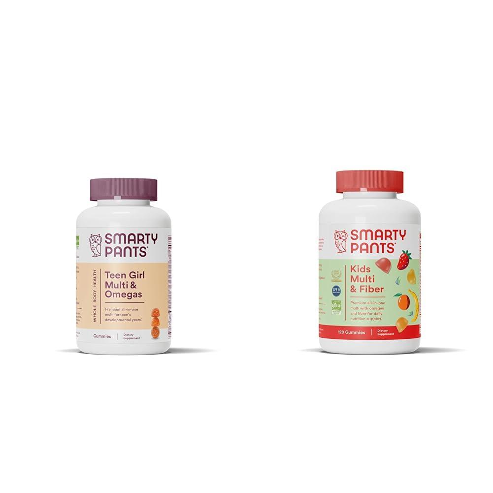 SmartyPants SmartyPants Teen Girl Multivitamin Gummies: Omega 3 Fish Oil (EPA/DHA), Vitamin D3, C, Vitamin B12 & Kids Multivitamin Gummies and Fiber Supplement: Omega 3 Fish Oil (EPA/DHA)