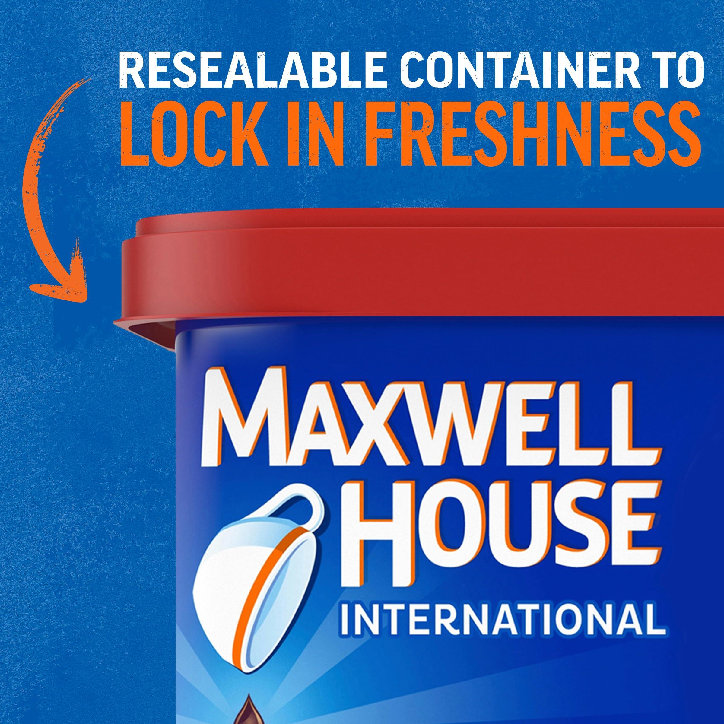 MAXWELL HOUSE Maxwell House International Cafe Flavored Instant Coffee, Cafe Francais, 7.6 Ounce Canister