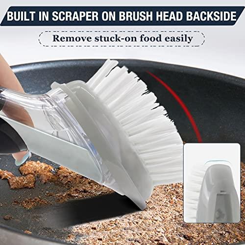 Shadowgallery 4 Pack Brush Refills for OXO Dish Brush(Grey)/(White)