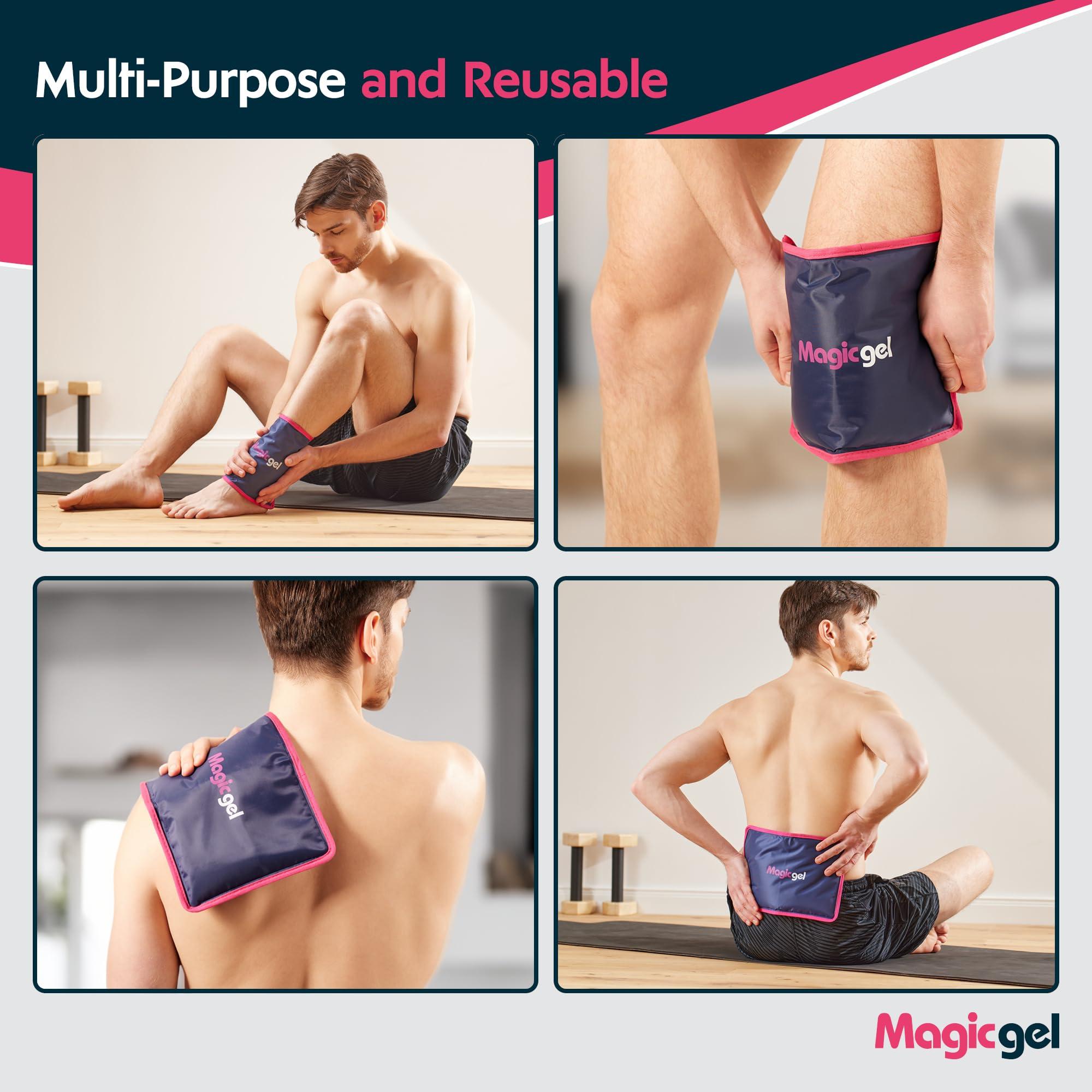 Magic Gel Magic Gel Premium Ice Pack - Reusable Gel Ice Pack (11.8\" x 7.8\") for Icing Injuries, Pain Relief, Cold Compress for Reducing Swelling - FSA HSA Eligible - | Flexible & Foldable 1 Count (Pack of 1)