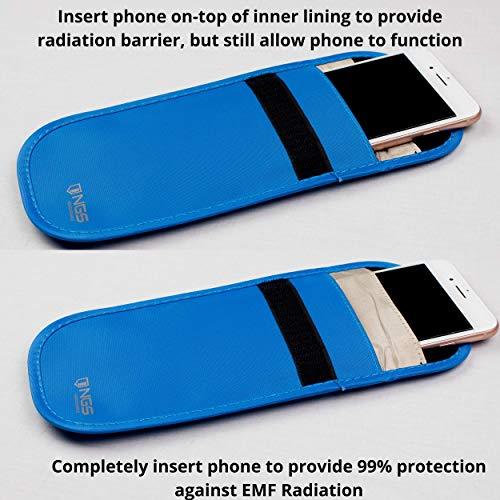 NexGenShield NexGenShield | EMF Radiation Phone Protection Pouch | Faraday Bag | RFID Blocking (Blue, 10Lx17W)