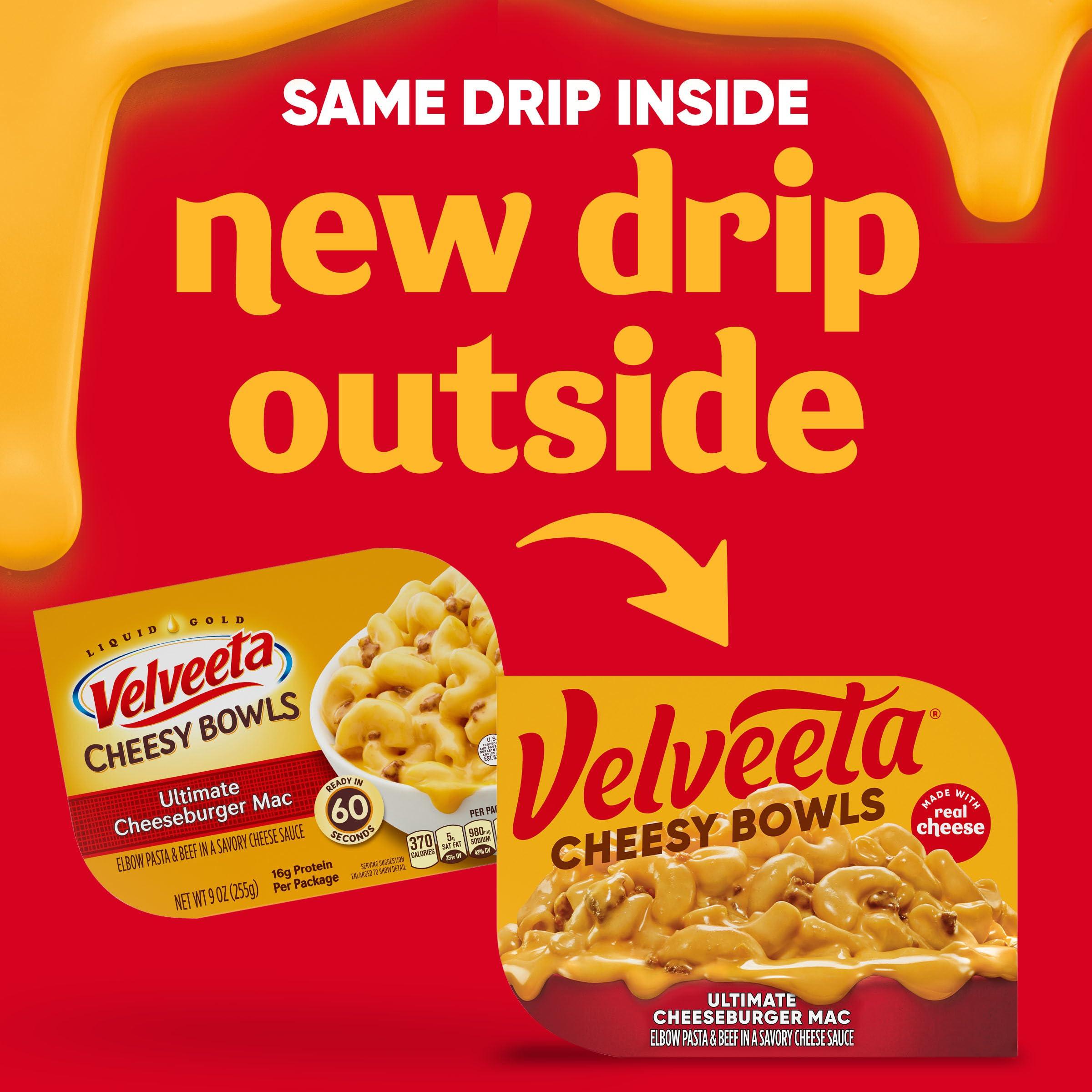 Velveeta Velveeta Cheesy Bowls Ultimate Cheeseburger Mac Microwave Meal, 9 oz Tray