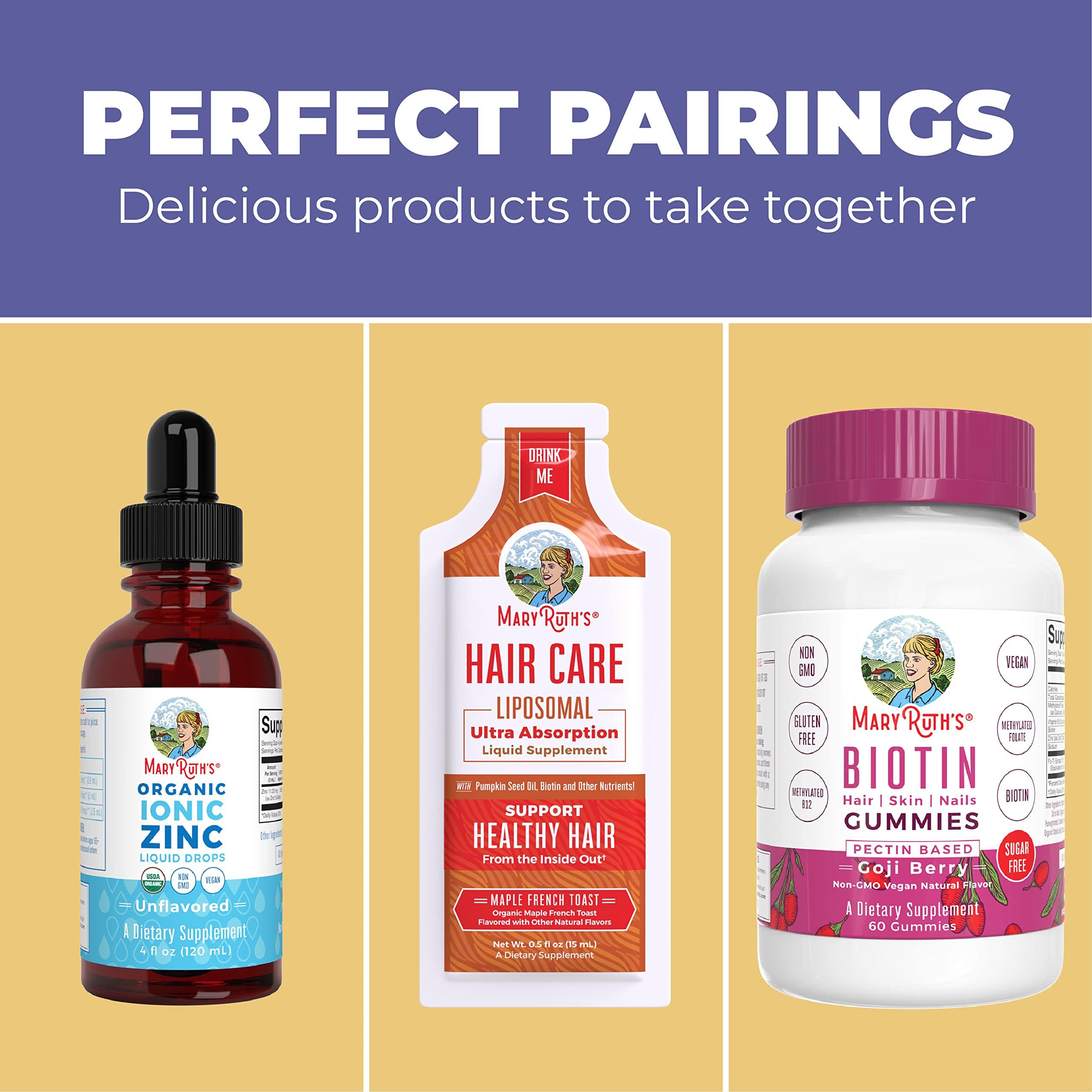 MaryRuth Organics MaryRuth Organics Collagen Booster Liposomal, Sugar Free, Liquid Collagen Booster with Vitamin C, Vitamin E, Zinc, Copper & Silica, Skin Care & Joint Support Supplement, Vegan, Non-GMO, 7.6 Fl Oz