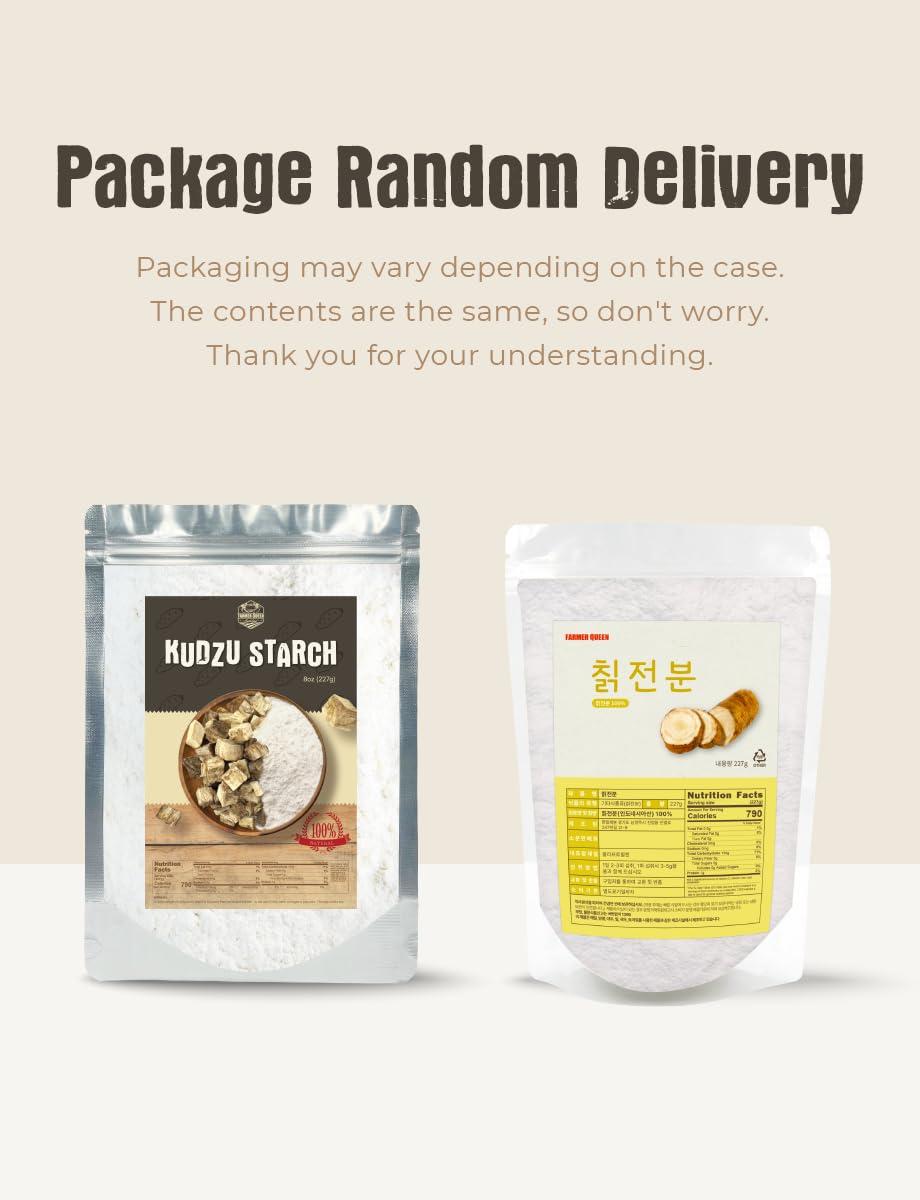 FARMER QUEEN Farmer Queen Premium Kudzu Kuzu Starch 8 Ounce for Cooking and Baking Perfect for Mochi Japanese Dessert Very Fine Powder