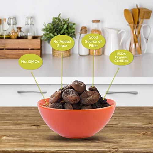 Wild & Raw Organic Sun Dried Turkish Apricots - 5oz (Pack of 6) - Kosher and Non-GMO