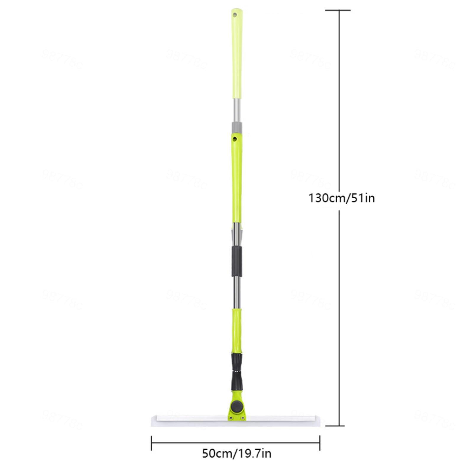 RRRYYYZZ RRRYYYZZ Floor Squeegee for Concrete Floor, with 51 Long Handle Squeegee Broom for Floor, Magic Broom Squeegee Cleans Glass,Fine Dust,Hair,Liquids