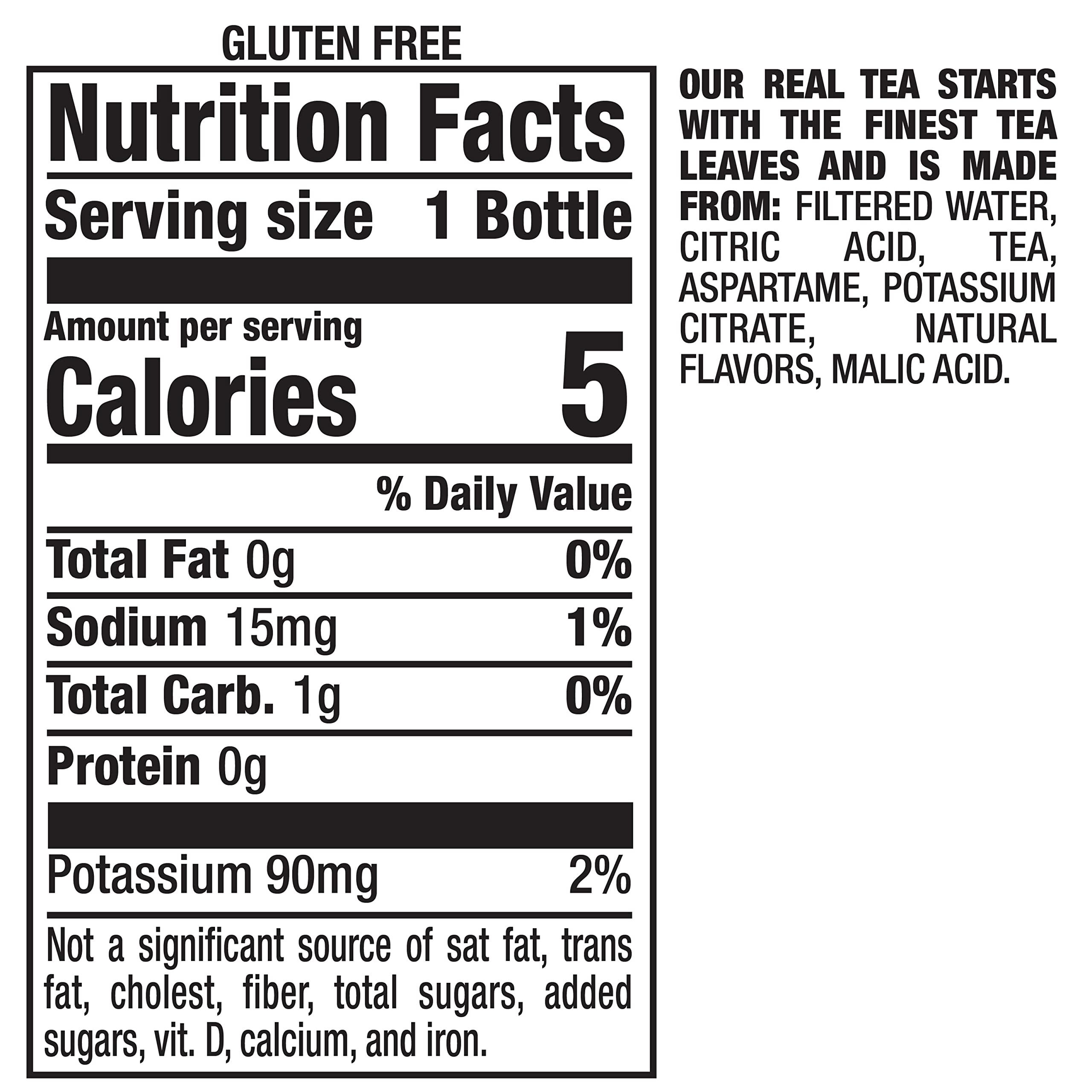 Snapple Snapple Zero Sugar Raspberry Tea, 16 fl oz recycled plastic bottle, Pack of 12