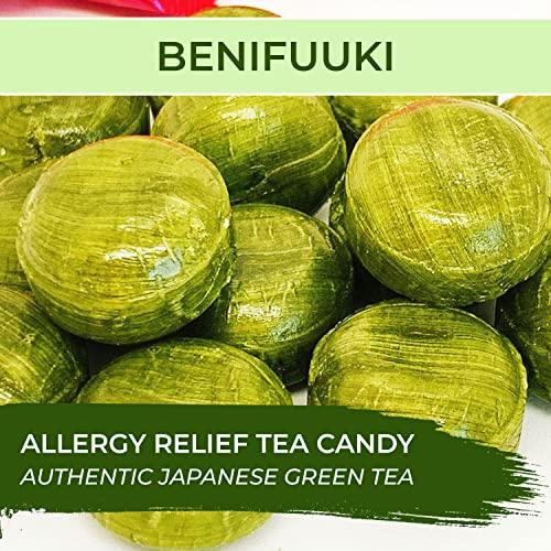 JAPANESE GREEN TEA CO. HARVESTED WITH IN JAPAN Benifuuki candy and Green tea bags (30 packs) from Japanese Green Tea Co – Relaxation Green Tea – Easy to Prepare - Non-GMO - Ideal for Tea Lovers