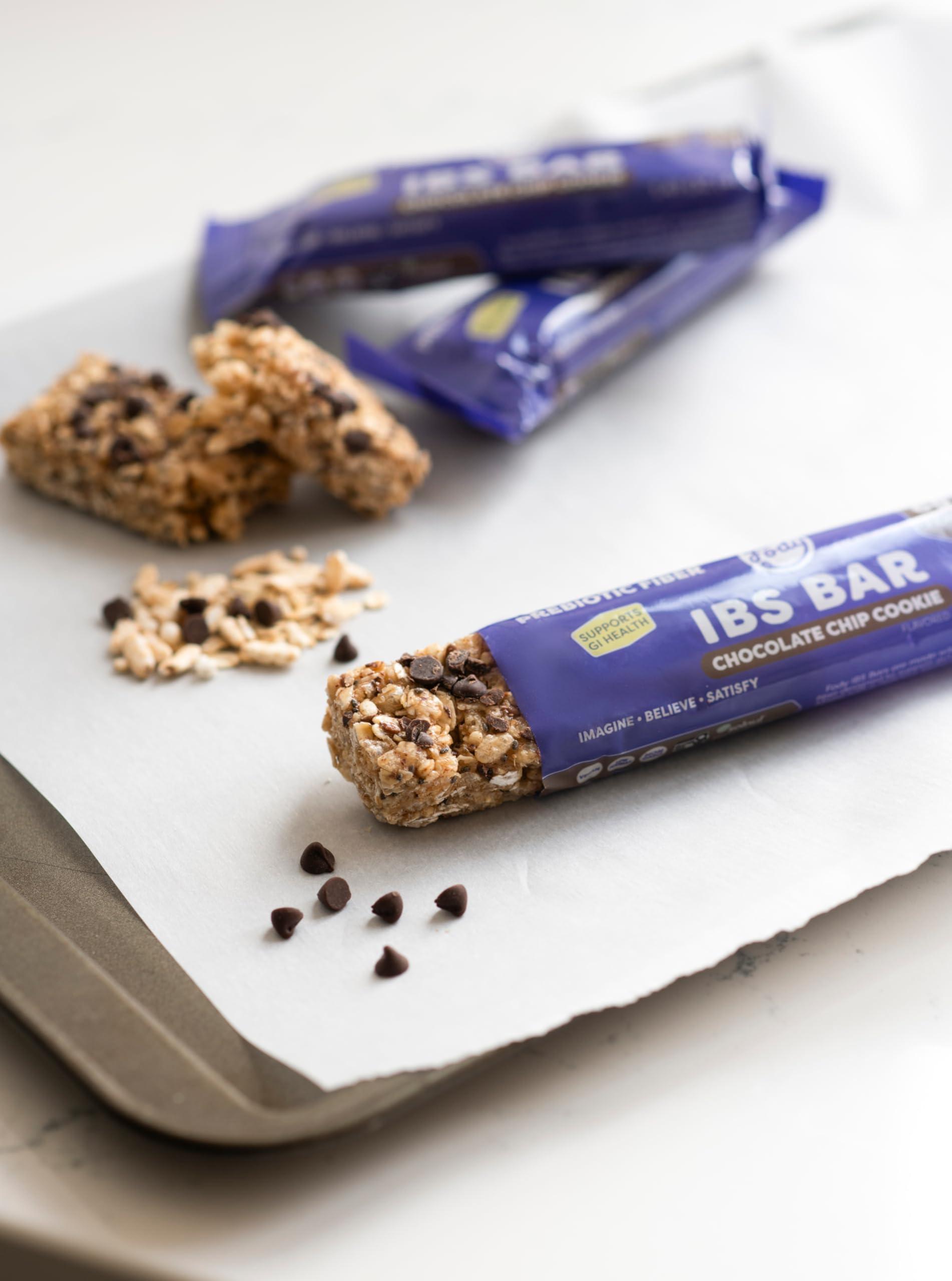 Fody Fody Foods IBS Bar | Chocolate Chip Cookie | Low Fodmap Snack | Supports GI Health | 6 Grams Prebiotic Fiber | Gluten & Lactose Free, Vegan | Pack of 12