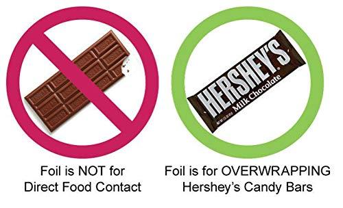 Candy Wrapper Store Tiff Blue Shiny Candy Bar Wrapper Foil Sheets for over wrapping chocolate bars - 40 Sheets