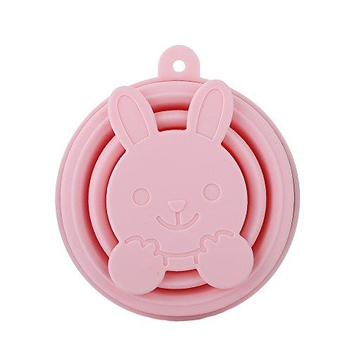 LUCKY CLOVER Menstrual Cup Sterilizer Cleaner, LUCKY CLOVER Collapsible Silicone Cup Foldable Sterilizing Cup for Menstrual Cups and Storing Your Diva Cup - Foldable for Travel(Cute Pink)