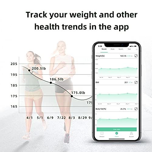 Posture Scale for Body Weight, Posture Digital Bathroom Scale Large LED Display Weight Scale, High Accurate Body Composition Analyzer with BMI with Free Smartphone APP, 400Lb,Green