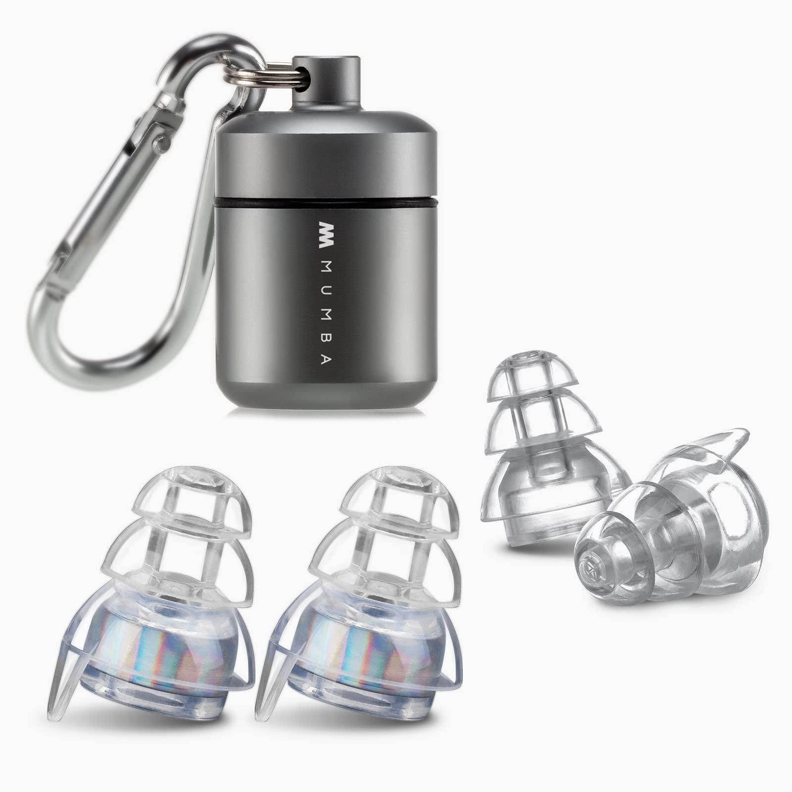 Mumba High Fidelity Concert Earplugs, Reusable Musicians Ear Plugs, 24dB Advanced Filter Technology Ear Protection for Music Festivals, DJs, Musicians