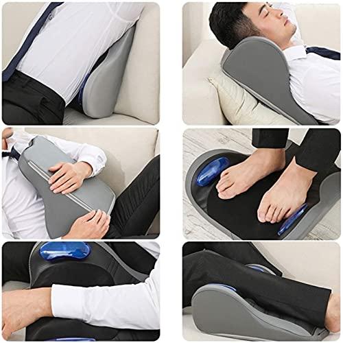 SMSOM SMSOM Back Massager - Back and Neck Massager Pillow, Heat Deep Tissue Kneading Massage for Full Body Muscle, Best Relaxation Gifts (Color : Gray)