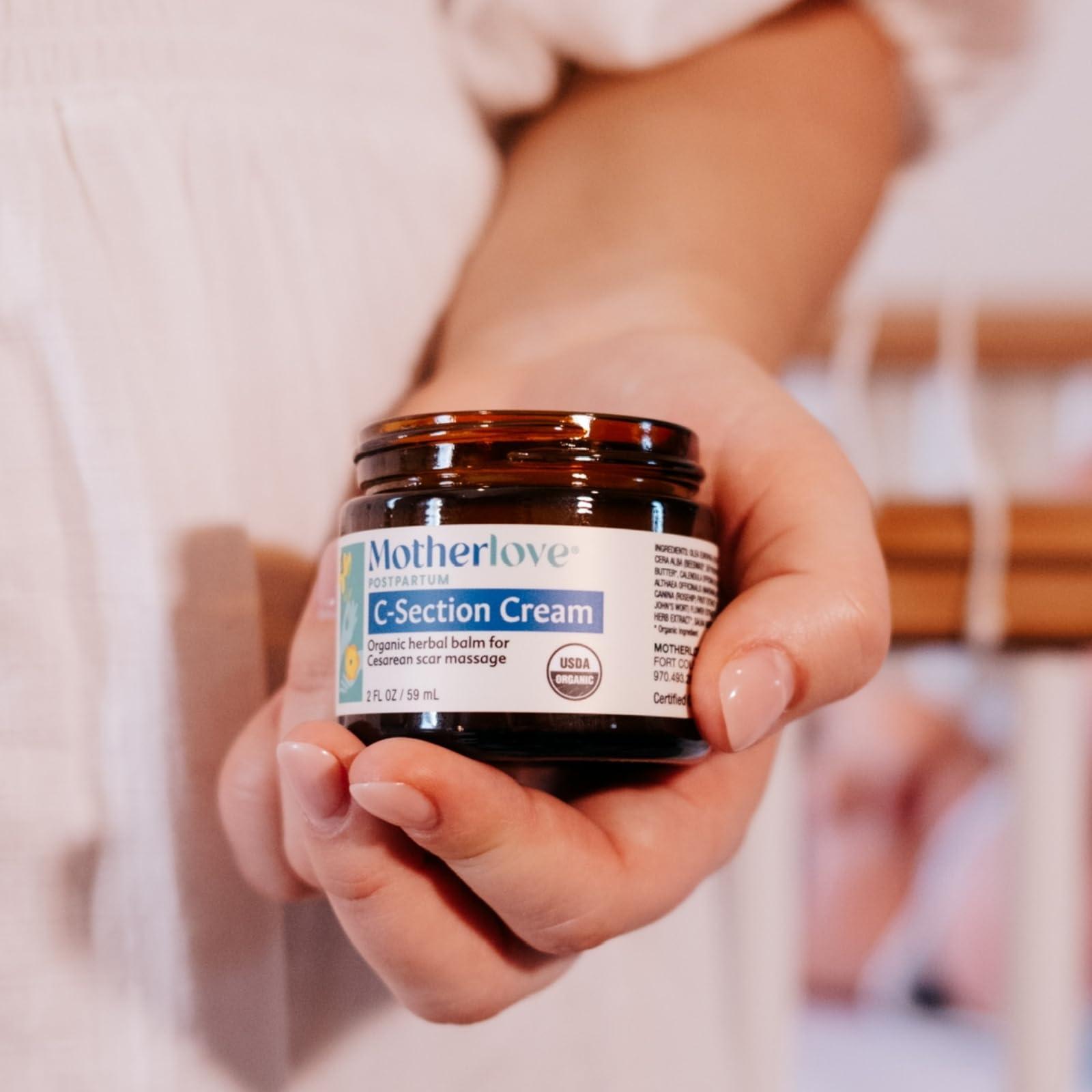 Motherlove Motherlove C-Section Cream (2 oz) Organic Herbal Balm for Cesarean Scar Massage