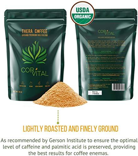 Cor-Vital Cor-Vital Try It Now Coffee Enema Kit For Colon Cleansing With 1/2 LB Enema Coffee - Enema Bucket Kit - Gerson Approved Home Enema Kit - Enema Coffee Organic - Therapy Roast Coffee Detox Cleanse