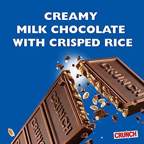 Crunch Crunch 100% Real Milk Chocolate Mini Candy Bars, Bulk Individually Wrapped Bars in 10.5 oz Bags (4 Pack)