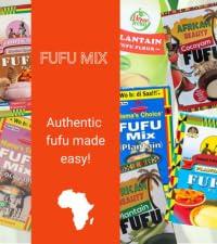 African Delights African Delights Fufu Flour - Instant Fufu Flour - Make Authentic Fufu at Home - Gluten Free, Vegan Fufu Mix African | (Tropiway Plantain Fufu 24oz x2)