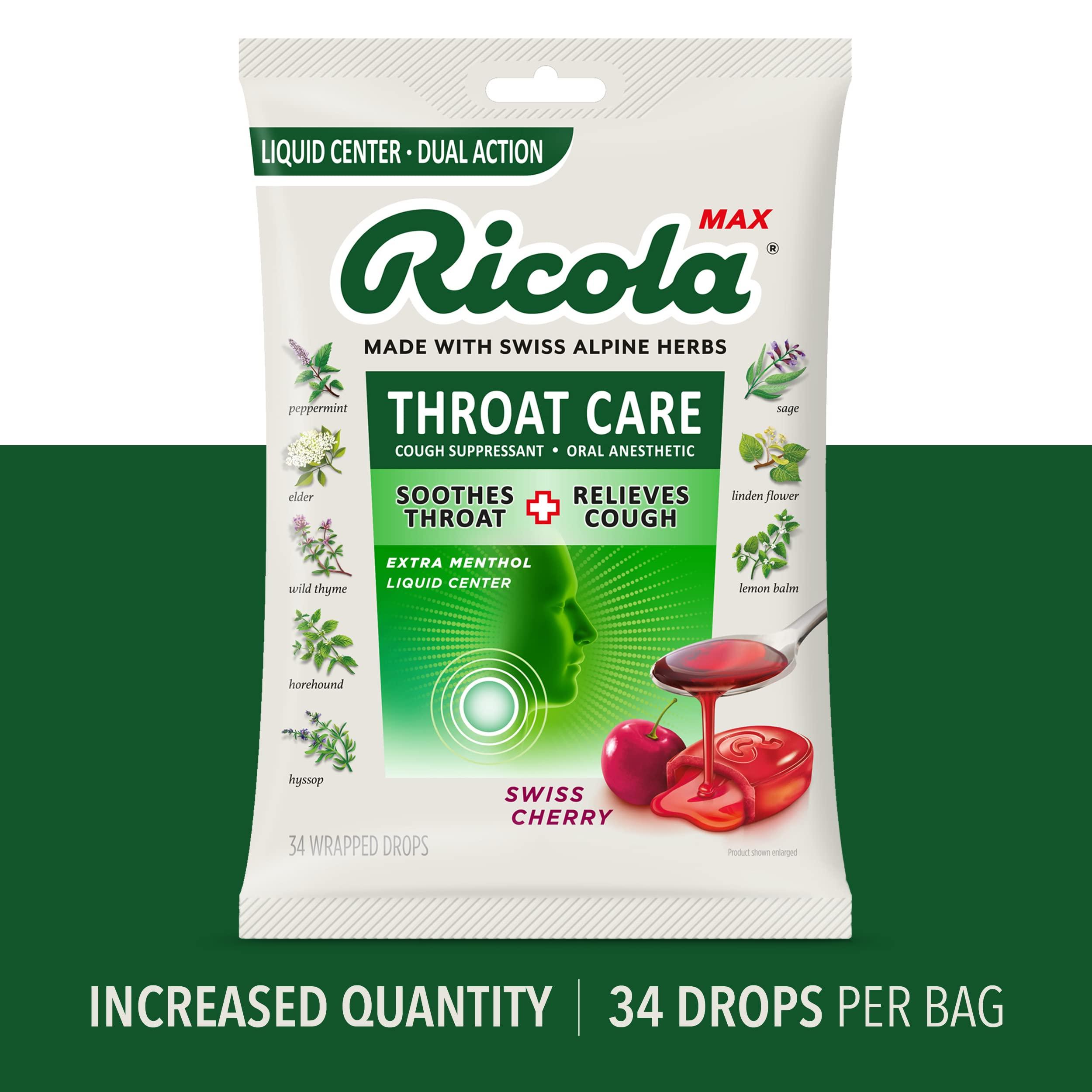 Ricola Ricola Original Natural Herb 115 Count Max Swiss Cherry 34 Count Throat & Cough Drops Bundles