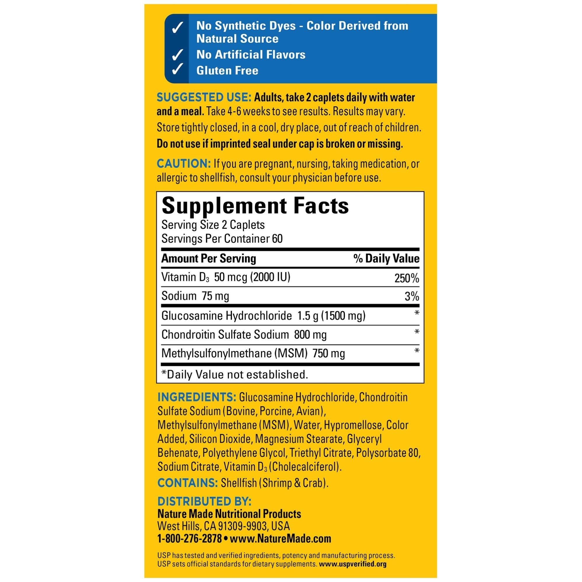 Nature Made Nature Made TripleFlex Triple Strength Caplets with Vitamin D3, 120 Count for Joint Support