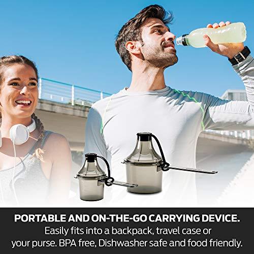 The Scoopie The Scoopie Supplement Container, Scoop, and Funnel System for Pre Workout Powder and Post Workout Protein, Spill Proof Holder Dispenser, Gym and Shaker Bottle Travel Accessory, PACK OF 4, RED