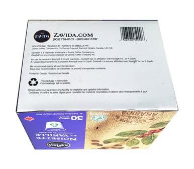 Zavida Zavida Hazelnut Vanilla Medium Roast Coffee, K-Cups, 30 Count, 330g/11.64 oz. Box (Imported from Canada)