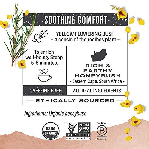 Numi Numi Organic Tea Honeybush, 18 Count Box of Tea Bags (Pack of 3) Herbal Teasan