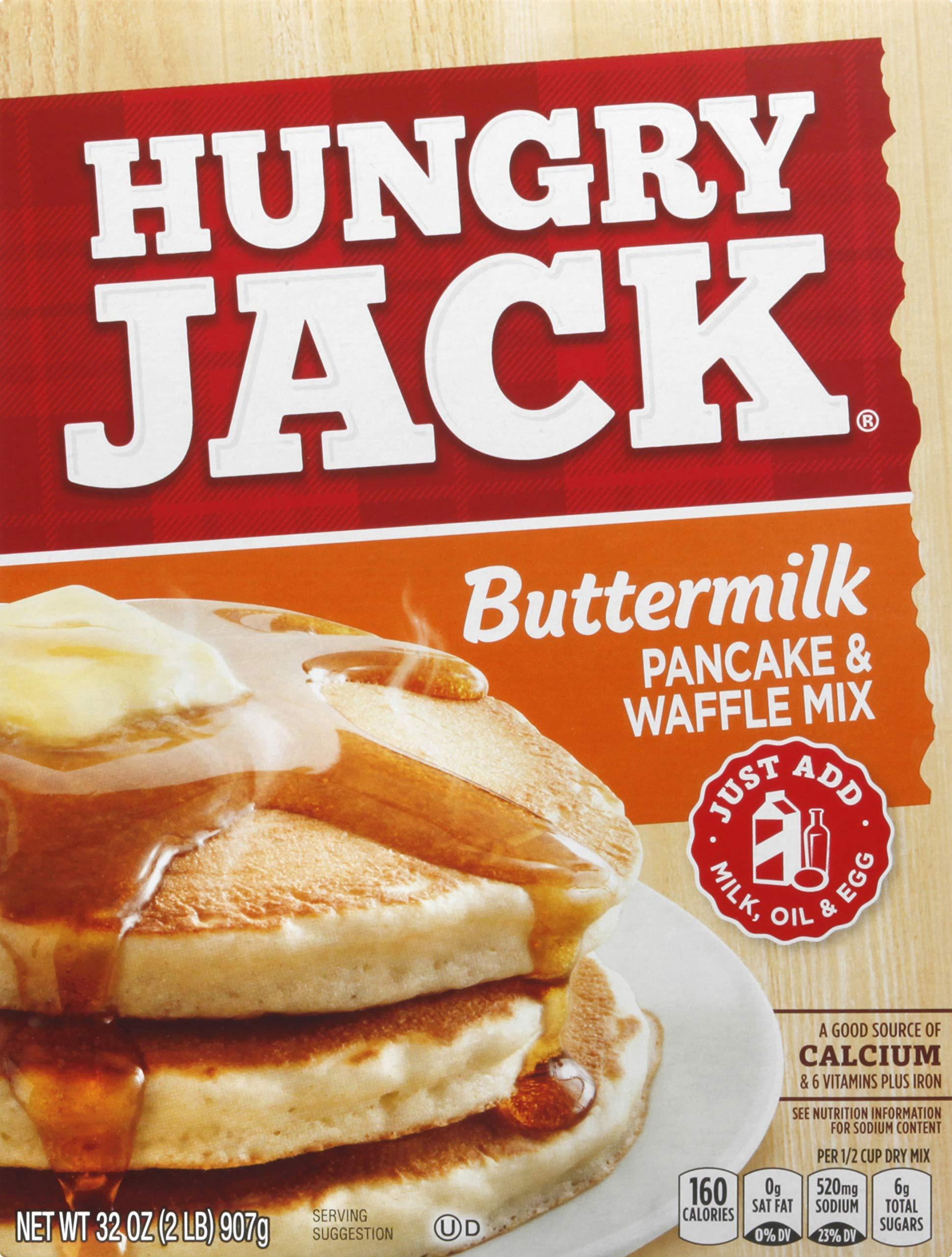 Hungry Jack Hungry Jack Buttermilk Pancake and Waffle Mix, 32 Ounce (Pack of 6)
