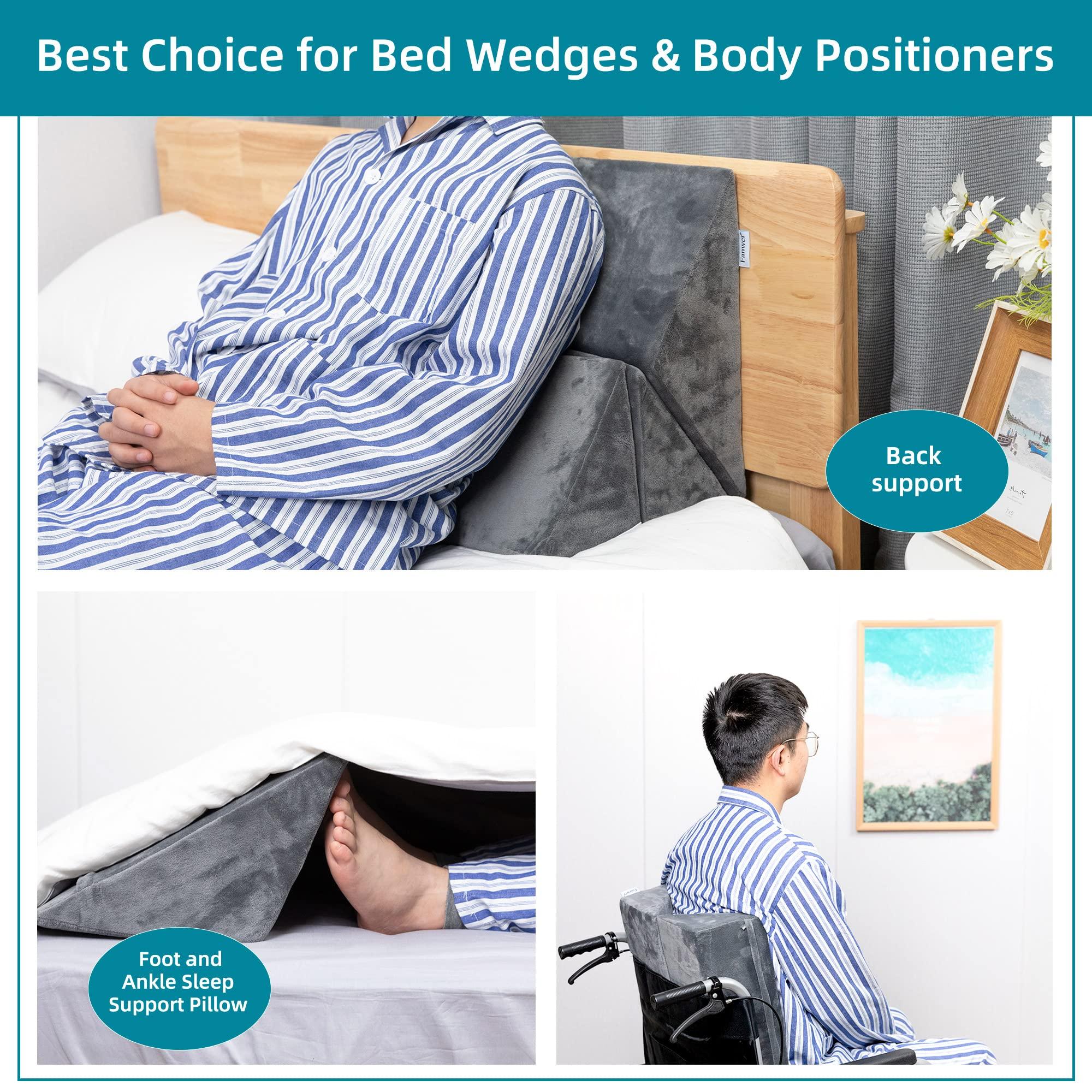 Fanwer Fanwer Bed Wedges & Body Positioners for Elderly (3 in 1),40 Degree Triangle Wedges for Bed Positioning,Triangle Pillow for After Surgery, Wedges for Bedsores,Wedge Pillow for Positioning