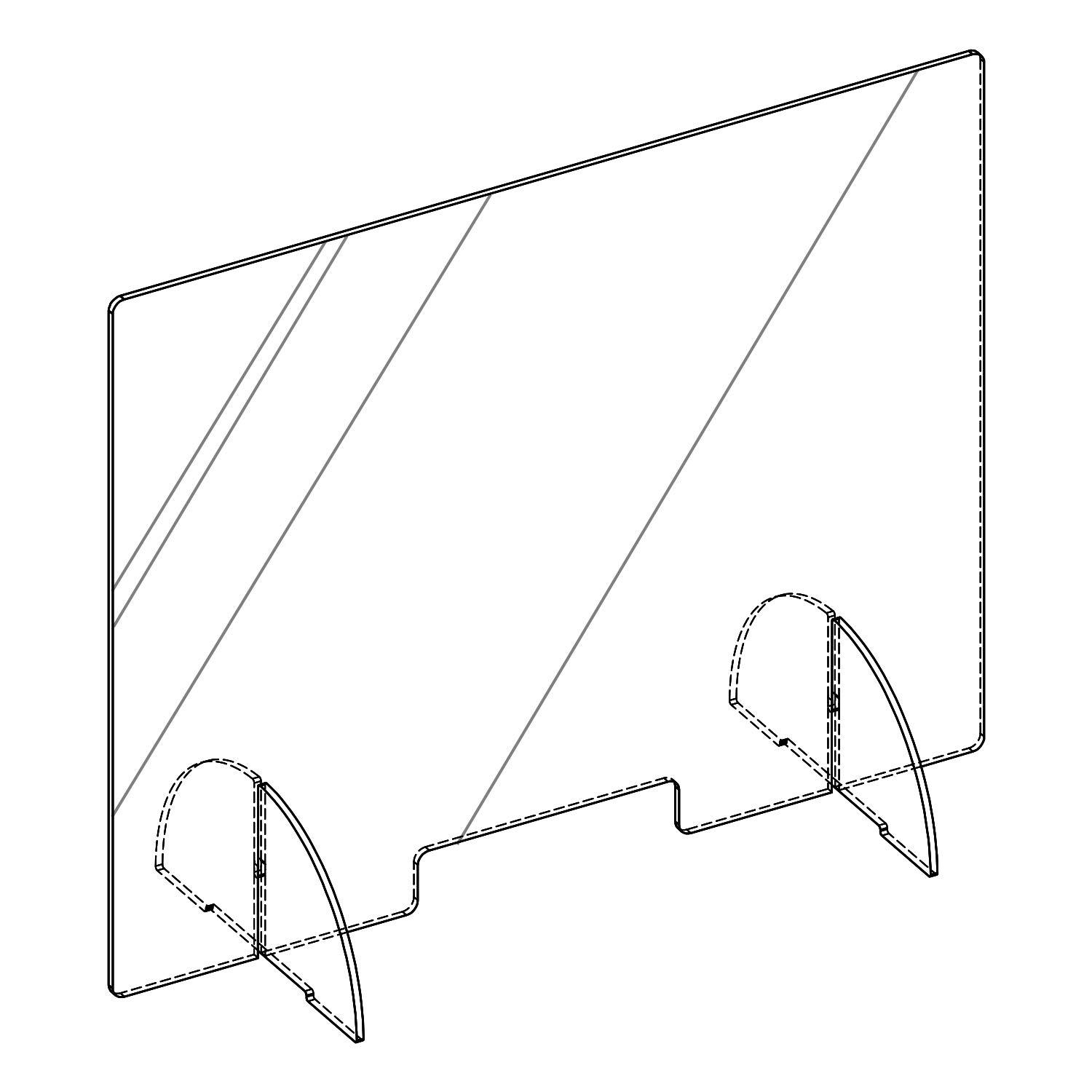 GAVI Point of Purchase Sneeze Guard Shield by GAVI - Acrylic Protection (Bulk 5 Quantity - 30"x24")