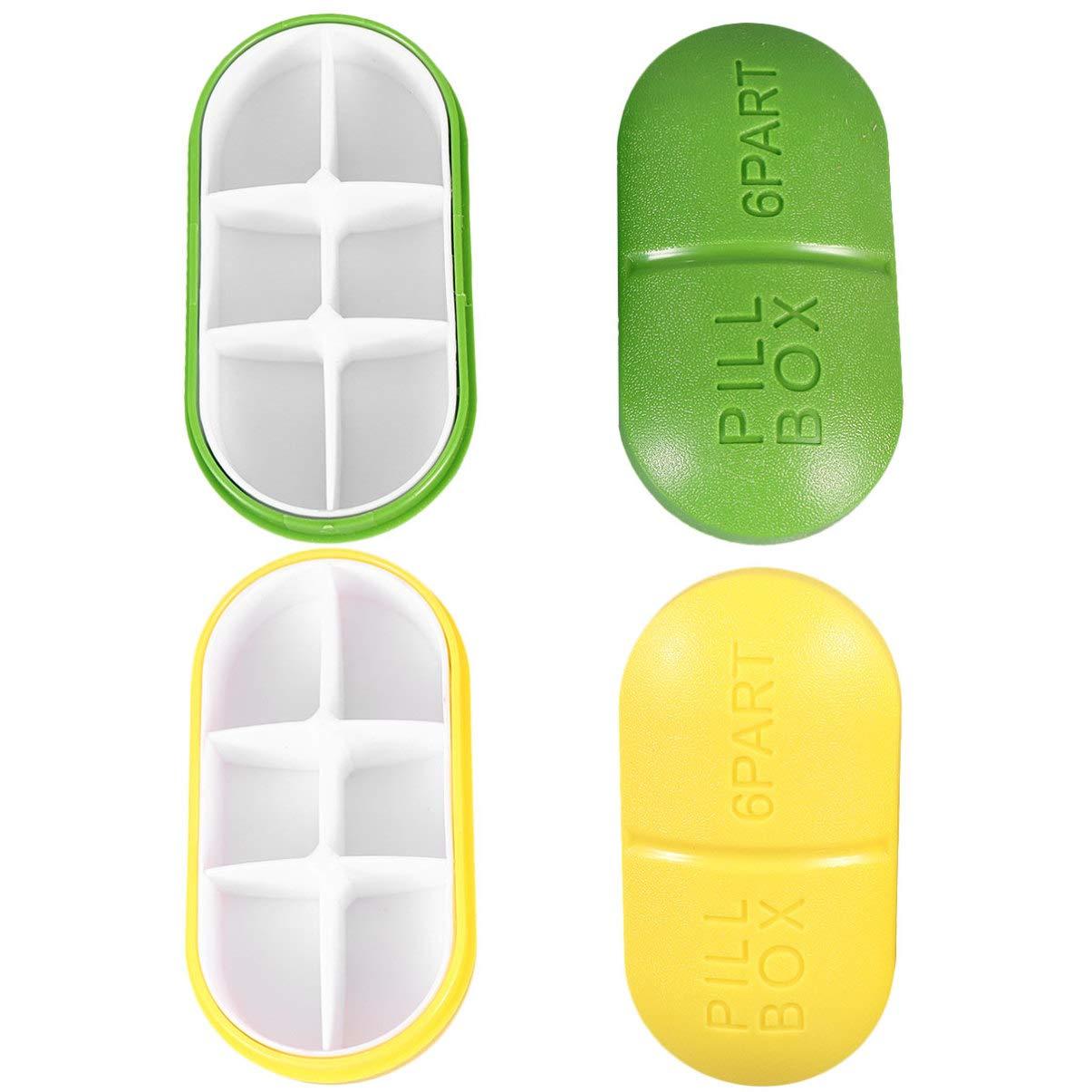 DOITOOL 2pcs Box Medicine Storage Case Pill Case Capsule Container