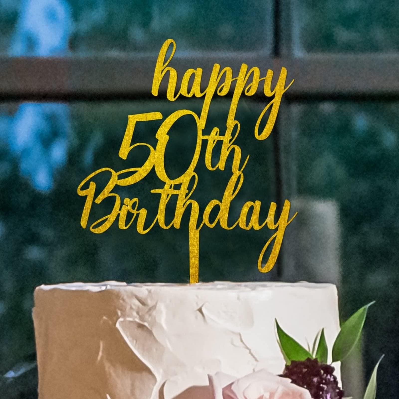 YJHLBHDIAN Dancing Girl Birthday Cake Topper Gold Acrylic Happy Birthday Party Decorations Cake Topper Custom Birthday Party Decorations Cake Topper Gift to Children Adults Men Women Gold Cake Toppers