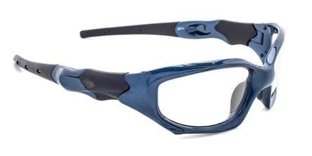 Colortrieve Phillips 1205 Wrap Around Radiation Lead Glasses - Airbreak Plastic Rectangle Frame, Medium/Large