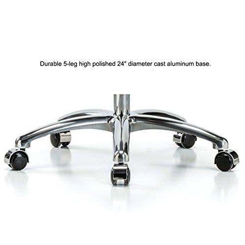 Perch Chairs & Stools Perch Chrome Rolling Dental Stool Adjustable Height with Procedure Arm and Foot Ring for Carpet Or Linoleum - Workbench Height - Black Vinyl - Dental Assistant Rolling Stool with Wheels