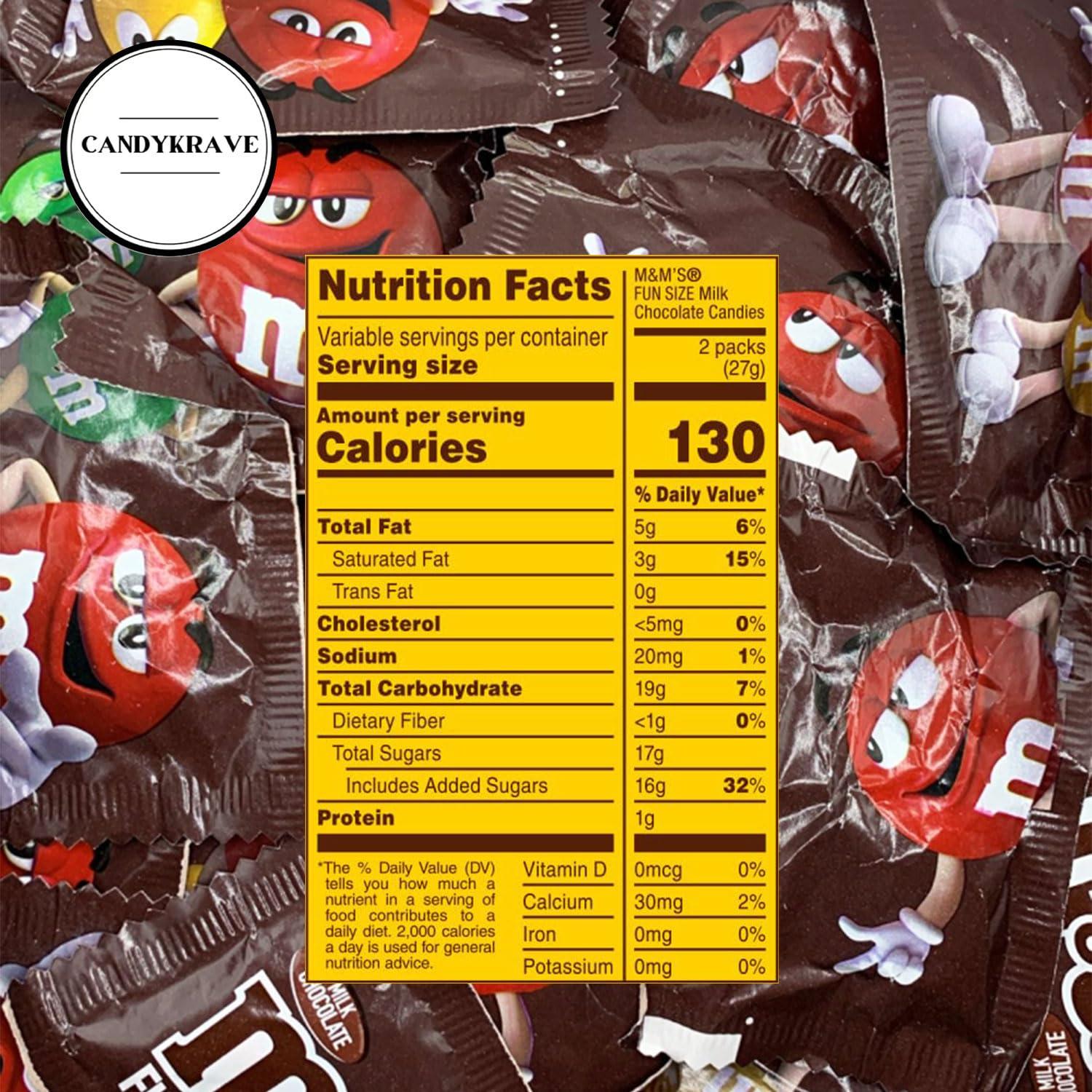 CandyKrave M n M\'s Milk Chocolate Candy - 2 lbs Fun Size Candy Pack - Individually Wrapped Candy for Freshness - Colorful Delicious Sweets for Kids, Adults, Pantry, Office & Birthdays