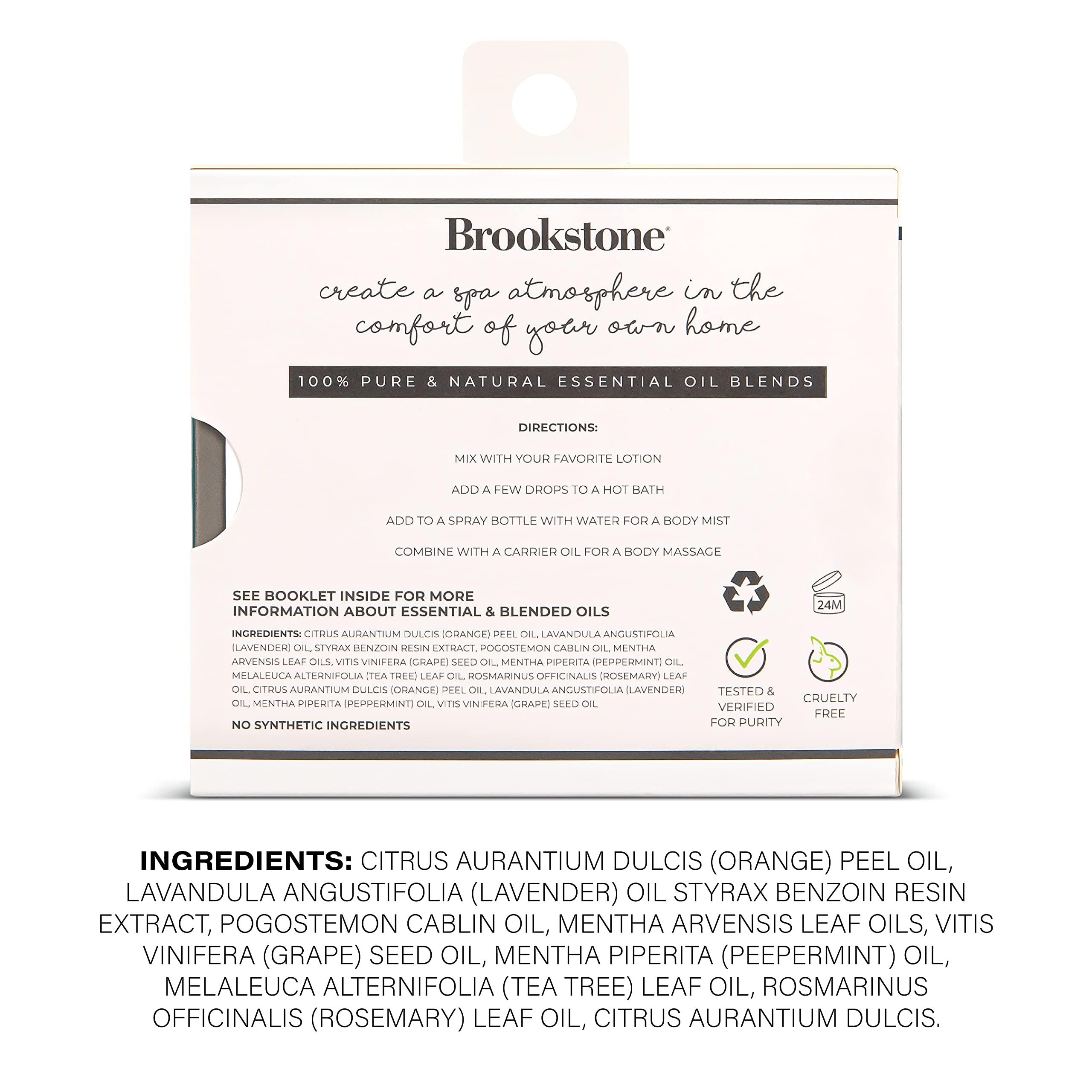 Brookstone Brookstone Essential Oil Blends Sleep Collection | Organic Essential Oil Set for Aromatherapy Diffuser, Massage Oil and Candle Scents | 3-Pack 10ml Bottles