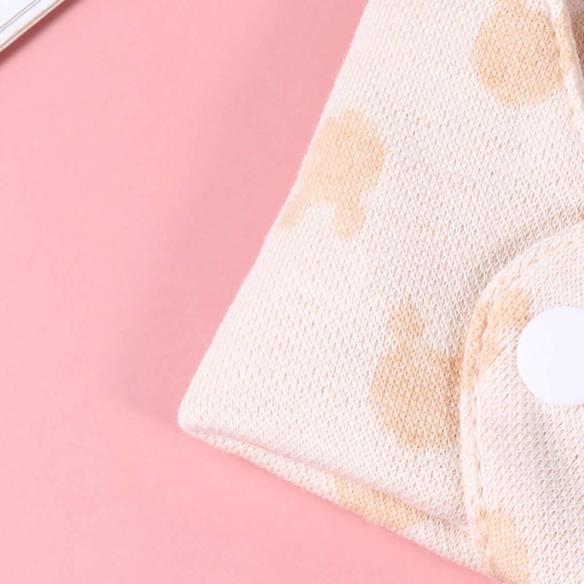 EXCEART 5pcs Reusable Pads Washable Cotton Mama Cloth Menstrual Pads Panty Liner Incontinence Napkins Towel for Women Lady Random Pattern