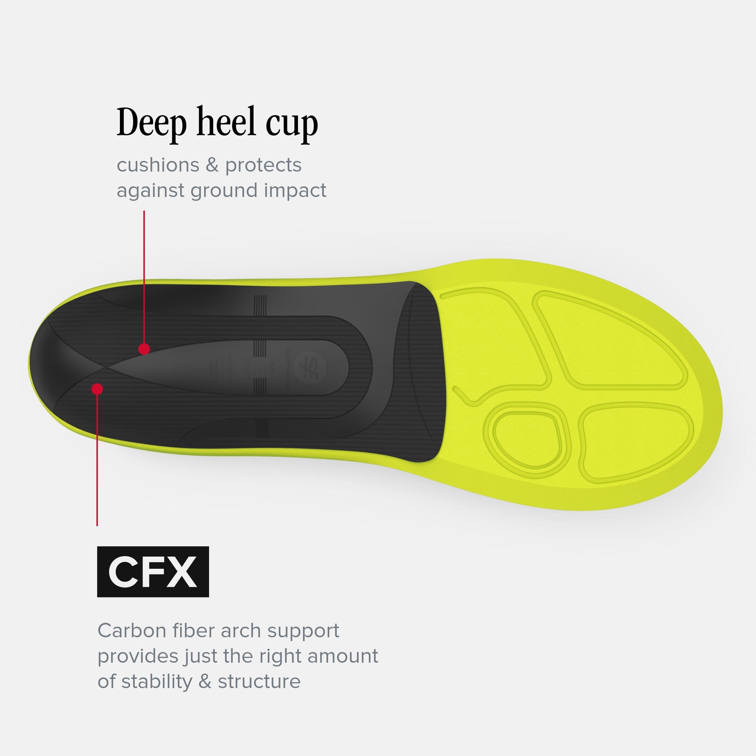 Superfeet New Balance Pain Relief CFX Shoe Insert - Arch Support for Runners - Therapeutic Cushioning - Unisex - 7.5-9 Men / 8.5-10 Women