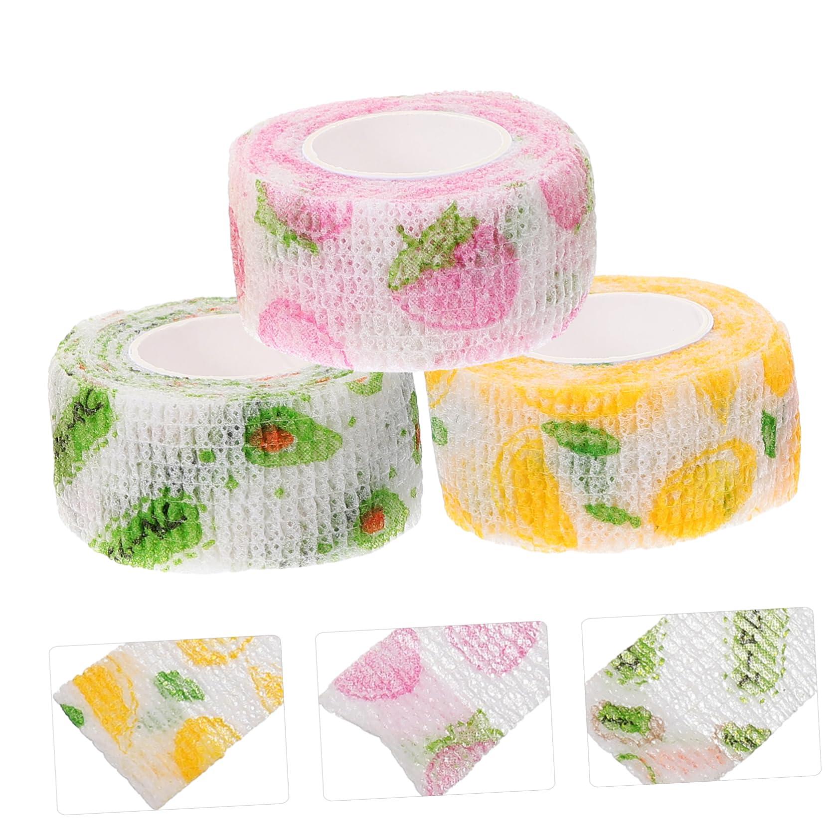 HONMEET HONMEET 12 Pack Self Adhesive Bandage Wrap Elastic Finger Bandage Tape Non-Woven Fabric Sports Wrap for Protection