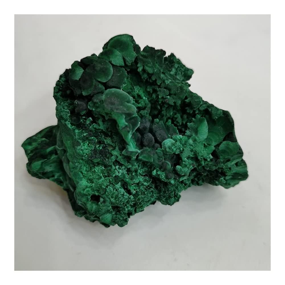 SAIYI Natural Green Malachite Raw Stone Beautiful Needle-Shaped Plus Velvet Quartz Stone Mineral Specimen Healing Home Decor Natural Decoration (Size : About 500g)