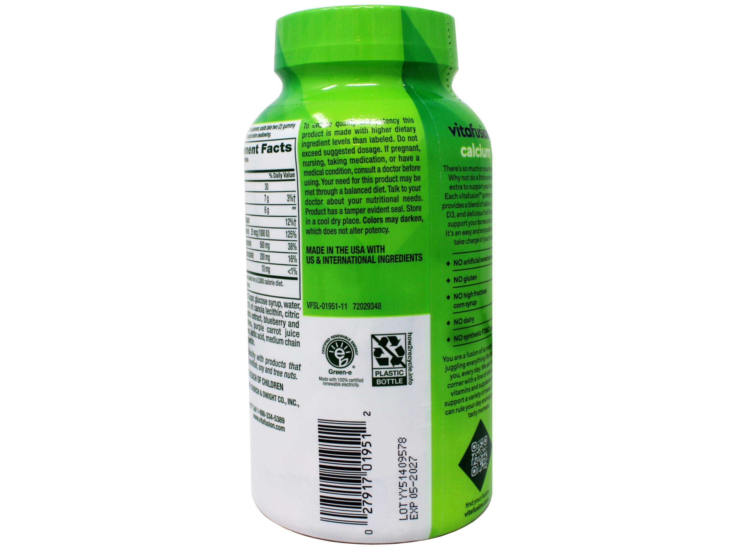 Vitafusion Vitafusion Calcium Gummies, 500 mg (2 Pack, 200 ct.)