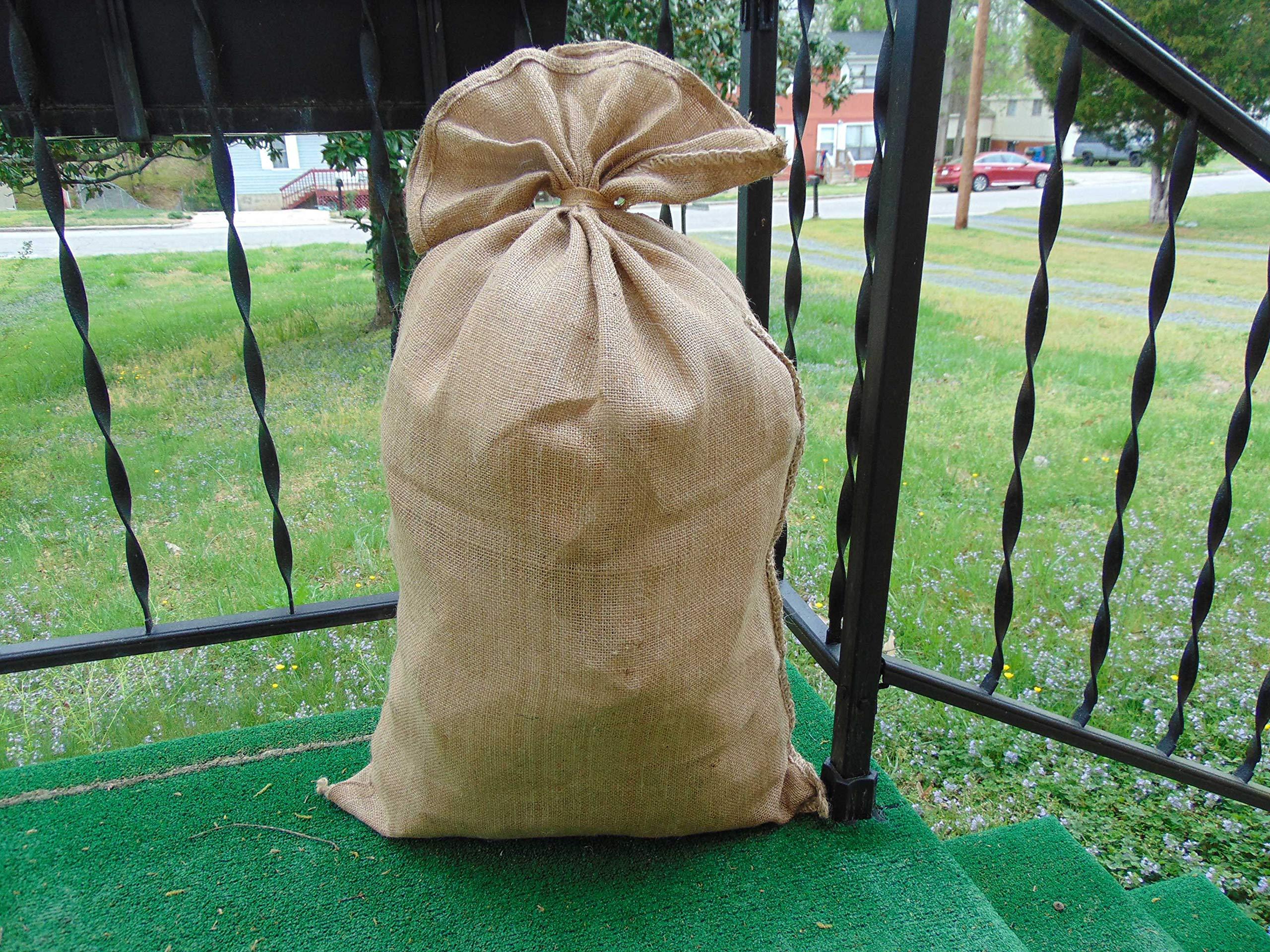 Jutemill 12 Pack Premium Large Burlap sack Bags | 24 x 40 inch New Coffee Bag | Potato Bag | Sack Race | Seed Preserve Sack | Natural Jute gunny-sacks made by 10 Ounce Burlap Fabric tight weaved
