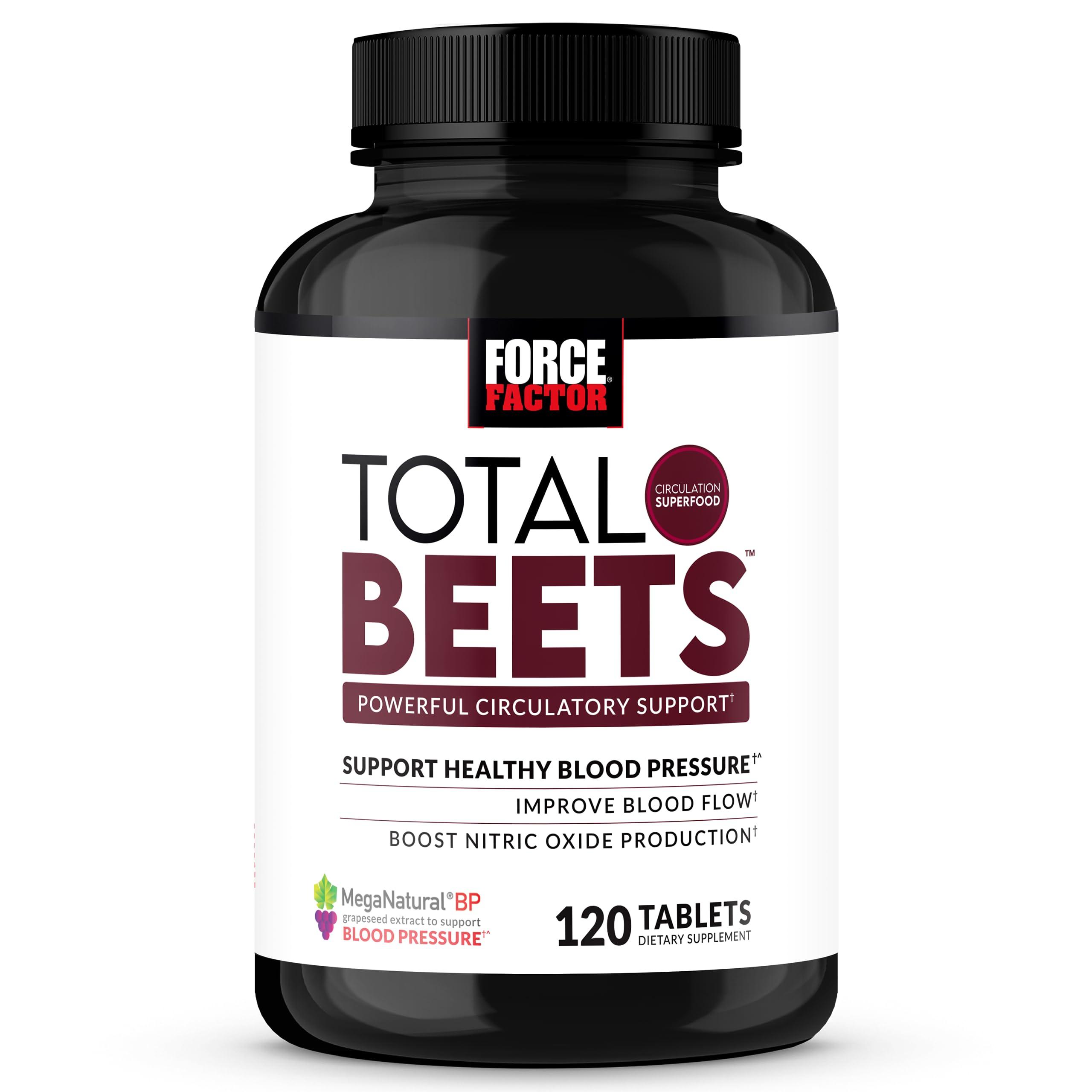 Force Factor Force Factor Blood Pressure & Total Beets Chews Nitric Oxide Cardiovascular Support Grapeseed Antioxidants 120 Count & 60 Chews