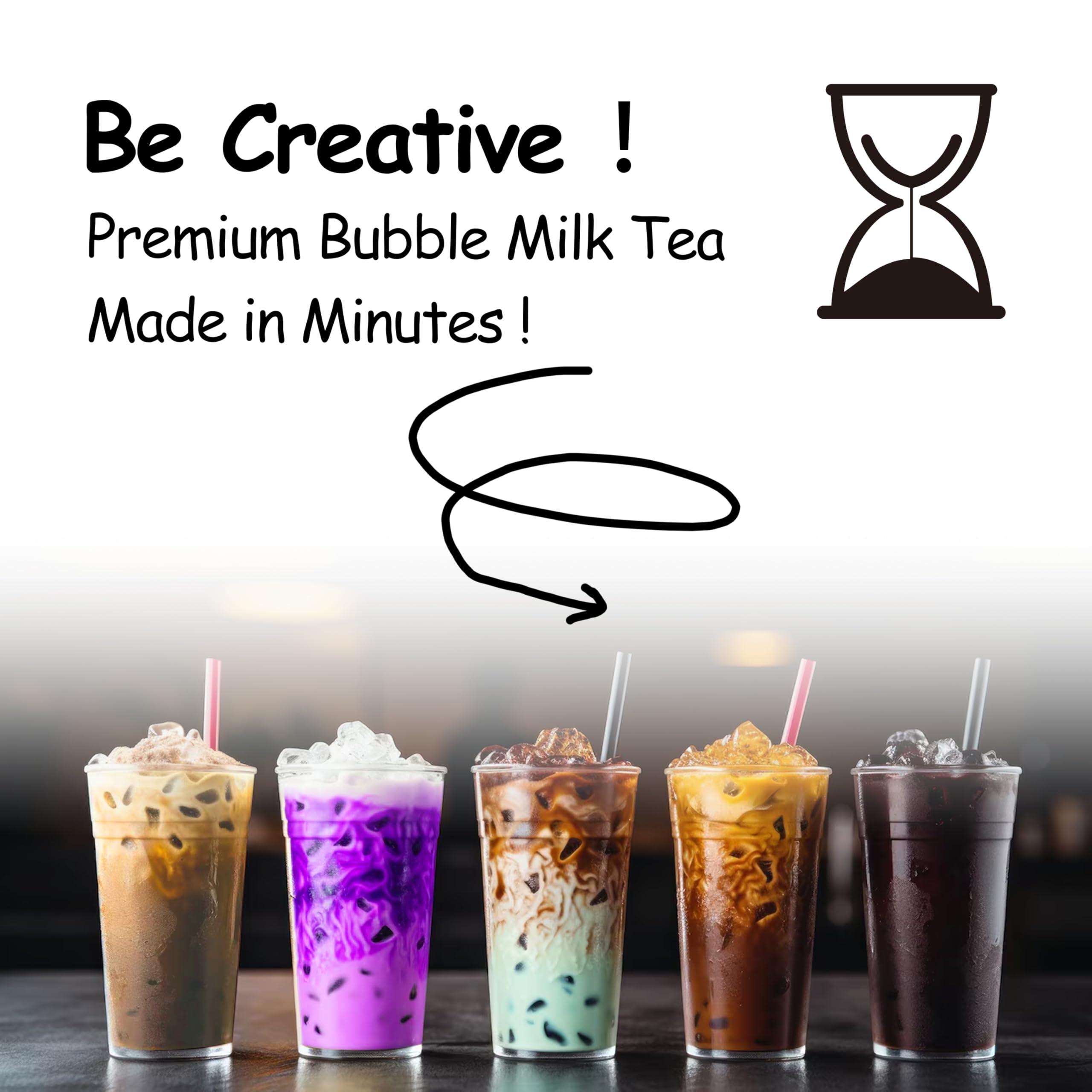 Boba Moo Boba Moo Premium Boba Tea Kit With Taro Milk Tea Flavor - Only 10,000 Kits Yearly, Small Batch Bubble Tea Kit With Exceptional Taste & Chewiness, Vegan, Lactose-Free, 6 Servings