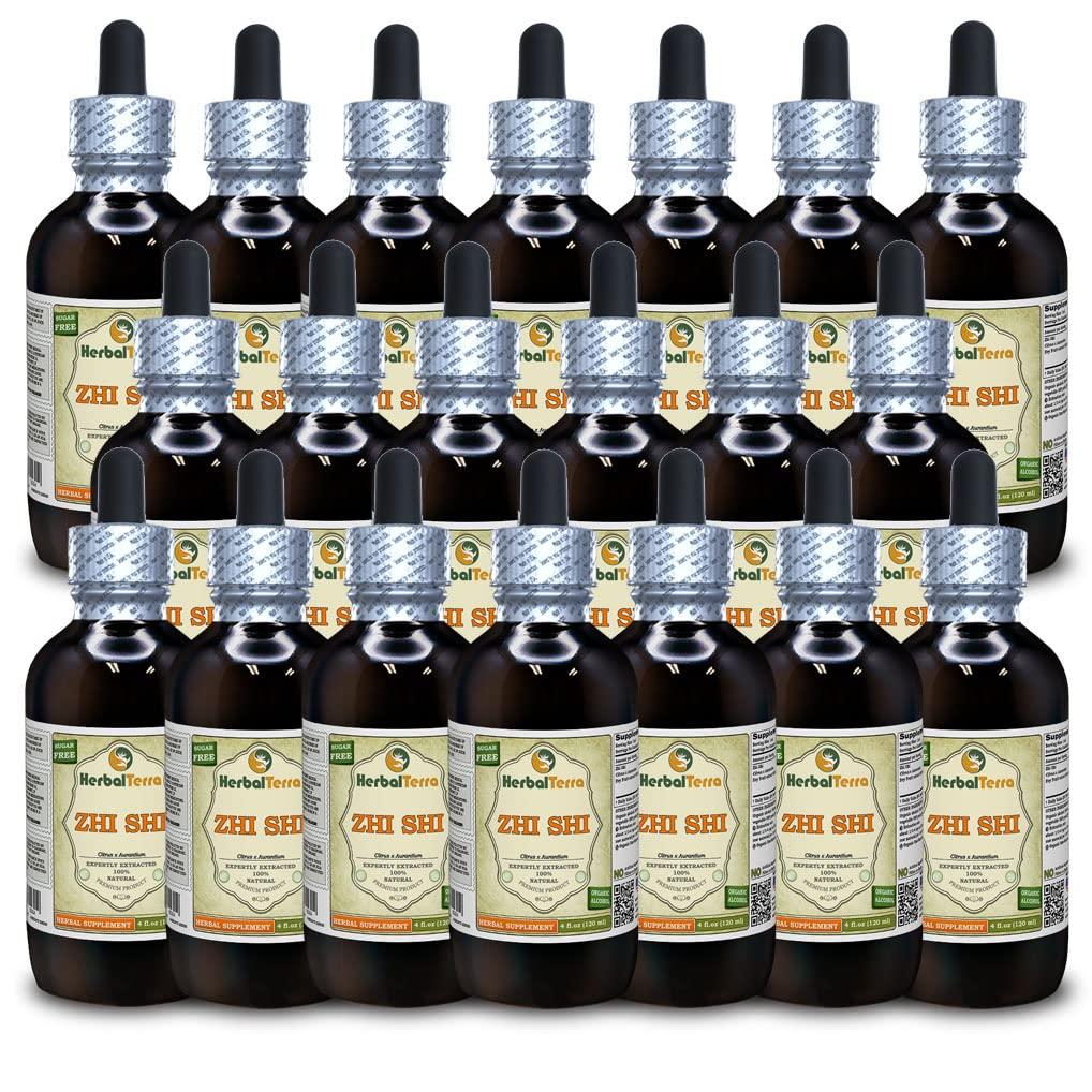 Herbal Terra LLC Zhi Shi, Bitter Orange (Citrus ? aurantium) Tincture, Organic Dried Immature Fruit Liquid Extract (Brand name: HerbalTerra, Proudly made in USA) 20x4 fl.oz (20x120 ml)