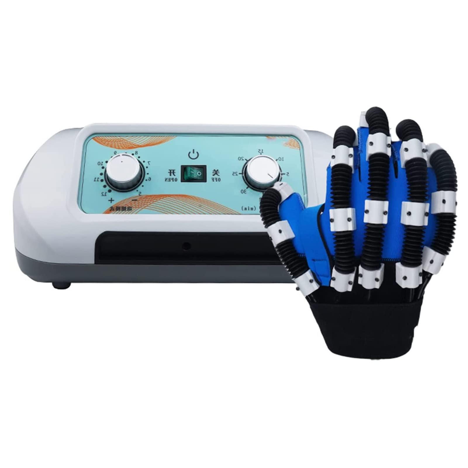 ZZBB ZZBB Rehabilitation Robot Gloves Hand Stroke Hemiplegia Finger Rehabilitation Brace, Hand Training Finger Orthotics Device Assistive Gloves Finger Flexion Correction,Left,S