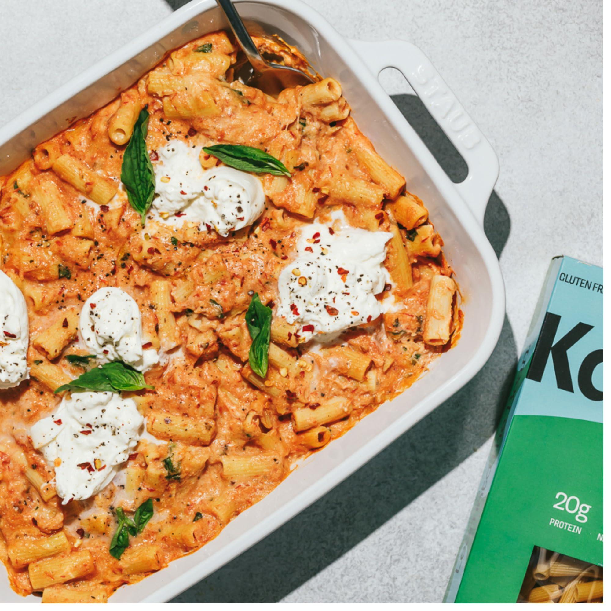 Kaizen Food Company Kaizen Low Carb Keto Pasta Ziti - High Protein (20g), Gluten-Free, Keto-Friendly (6g Net), Plant-Based Lupini Noodles made w/High Fiber Lupin Flour - 8 ounces (Pack of 3)