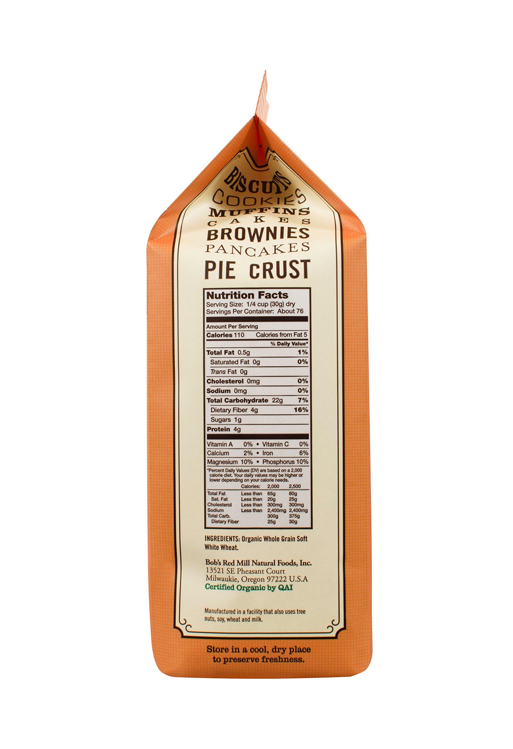 Bob's Red Mill Bob's Red Mill, Organic Pastry Flour, Whole Wheat, 5 lb