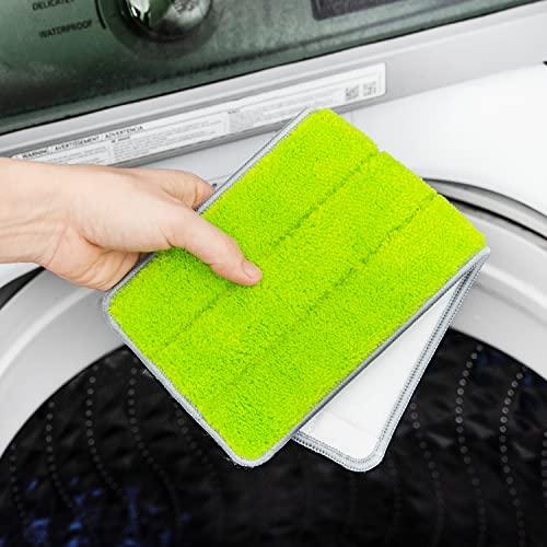 Libman Libman Rinse \'n Wring Mop and Bucket System | Microfiber Floor Mop | Hardwood Floor Cleaner | Wet & Dry Mop | Clean & Dirty Water Chambers | Power Blades | 2 Total Microfiber Pads,Green